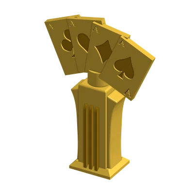 Cúp lưu niệm Poker (Poker Trophy) in 3D độc đáo cho người chiến thắng