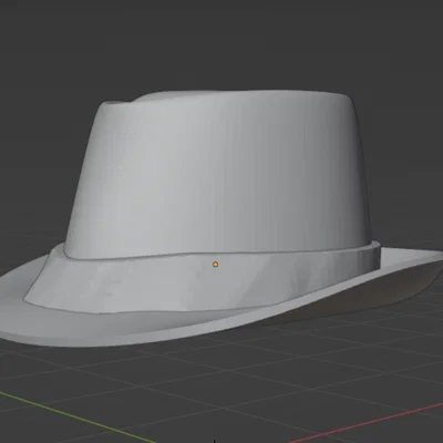 Mô hình nón Fedora cổ điển - Phụ kiện trang trí in 3D tinh tế