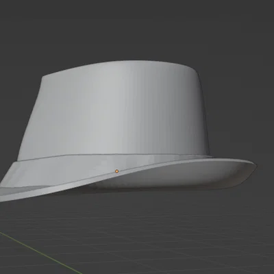 Mô hình nón Fedora cổ điển - Phụ kiện trang trí in 3D tinh tế