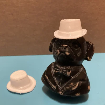 Mô hình nón Fedora cổ điển - Phụ kiện trang trí in 3D tinh tế