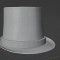 Mô hình mũ chóp cao (Top Hat) - Phụ kiện in 3D phong cách quý ông - Thumbnail 1