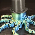 Mô hình bạch tuộc khớp nối đội mũ (Flexi Octopus with a Top Hat) in 3D - Thumbnail 2