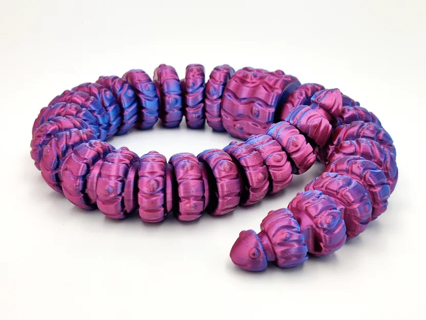 Wormy – Đồ chơi giun đất khớp nối print-in-place - Image 3