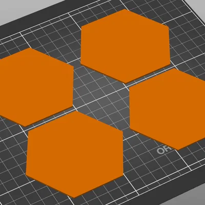 Gạch lục giác trơn cho các game Hex như Catan