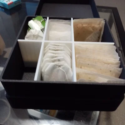 Hộp đựng trà (Tea Box Organizer) dễ in, không cần support