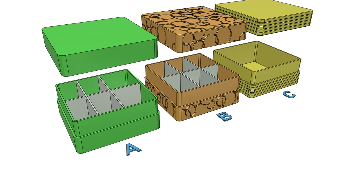 Hộp đựng trà (Tea Box Organizer) dễ in, không cần support - Image 4