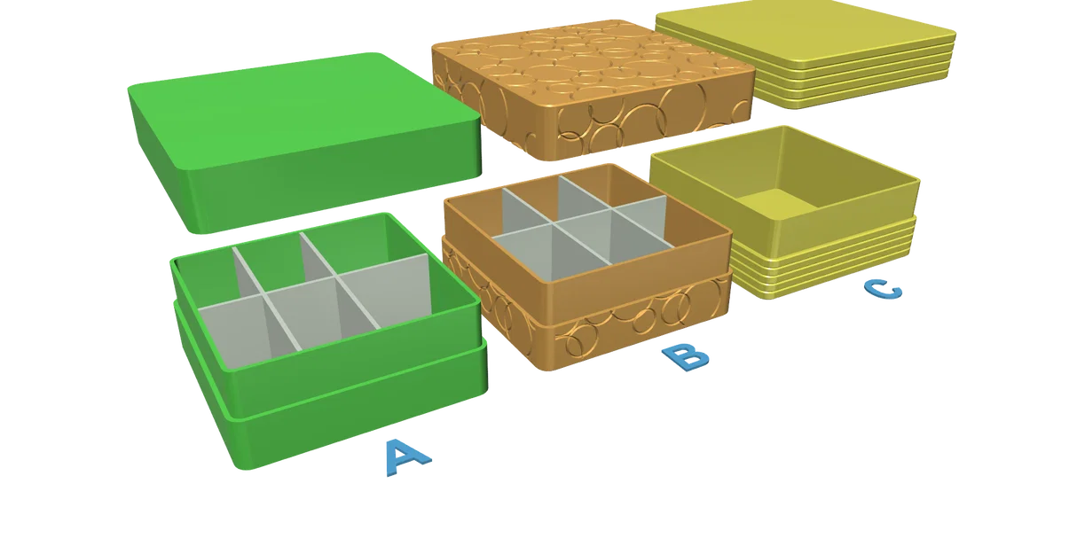 Hộp đựng trà (Tea Box Organizer) dễ in, không cần support - Image 5