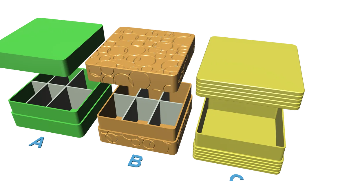 Hộp đựng trà (Tea Box Organizer) dễ in, không cần support - Image 8