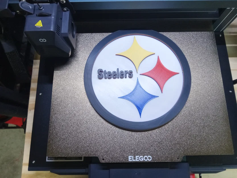 Logo Steelers – Mô hình trang trí in 3D bóng bầu dục cực chất - Image 1