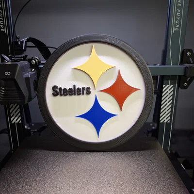 Logo Steelers – Mô hình trang trí in 3D bóng bầu dục cực chất