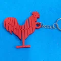 Móc khóa chú gà khớp nối 3D (Articulated Chicken) siêu đáng yêu - Thumbnail 2
