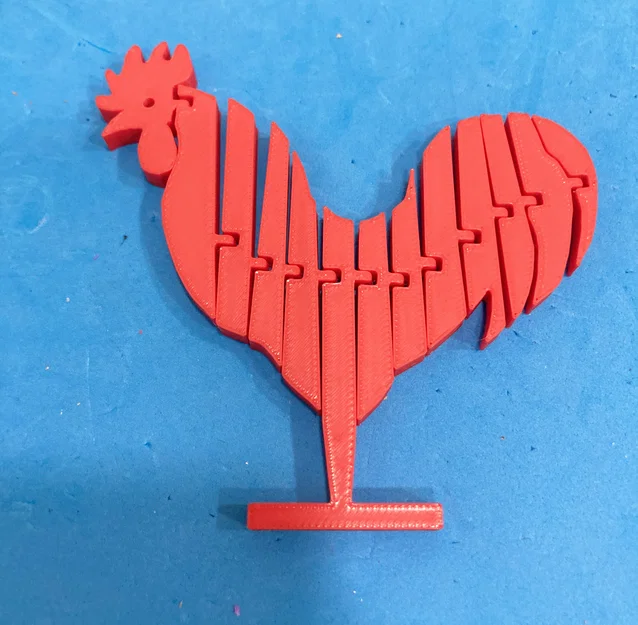 Mô hình chú gà trống cử động linh hoạt (Articulated Chicken) in 3D - Image 1