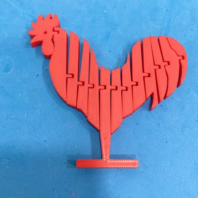 Mô hình chú gà trống cử động linh hoạt (Articulated Chicken) in 3D