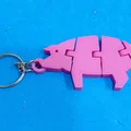 Móc khóa chú heo khớp nối linh hoạt 3D (Articulated Pig Keychain) - Thumbnail 1