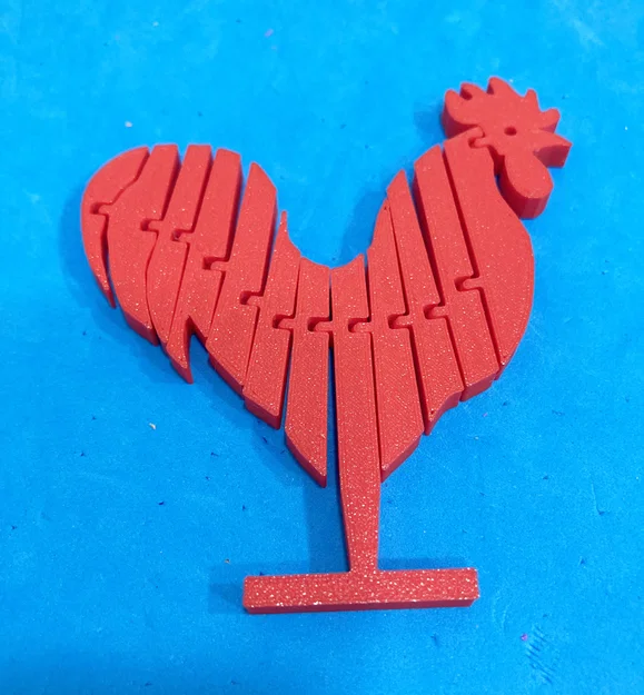 Mô hình chú gà trống cử động linh hoạt (Articulated Chicken) in 3D - Image 2