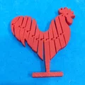 Mô hình chú gà trống cử động linh hoạt (Articulated Chicken) in 3D - Thumbnail 2