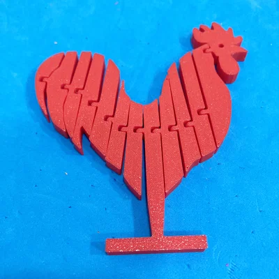 Mô hình chú gà trống cử động linh hoạt (Articulated Chicken) in 3D
