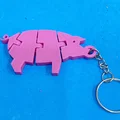 Móc khóa chú heo khớp nối linh hoạt 3D (Articulated Pig Keychain) - Thumbnail 2