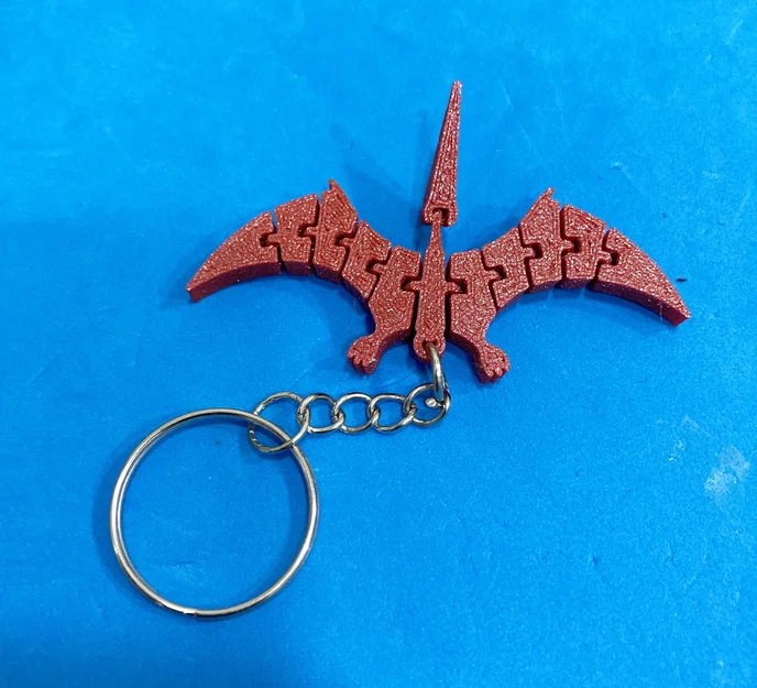 Móc khóa khủng long Pterodactyl in 3D với các khớp nối linh hoạt - Image 1