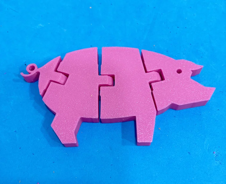 Mô hình chú heo khớp nối 3D (Articulated Pig) in-place siêu đáng yêu - Image 1