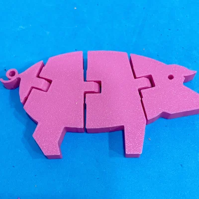 Mô hình chú heo khớp nối 3D (Articulated Pig) in-place siêu đáng yêu