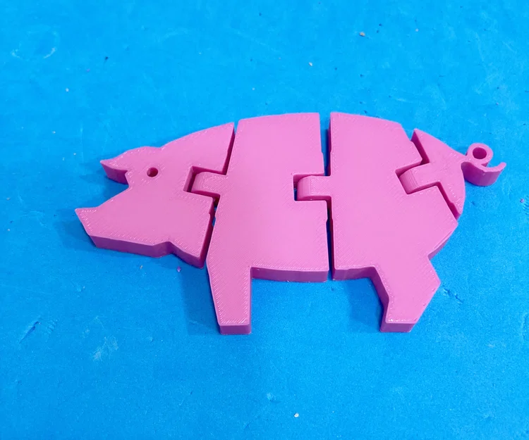 Mô hình chú heo khớp nối 3D (Articulated Pig) in-place siêu đáng yêu - Image 2