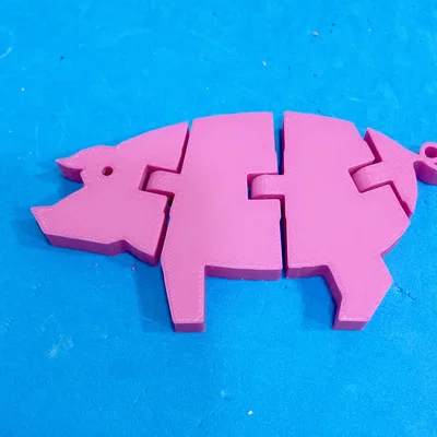 Mô hình chú heo khớp nối 3D (Articulated Pig) in-place siêu đáng yêu