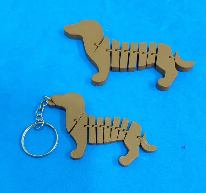 Mô hình chú chó Dachshund khớp nối in 3D linh hoạt - Image 1
