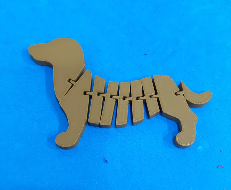 Mô hình chú chó Dachshund khớp nối in 3D linh hoạt - Image 2