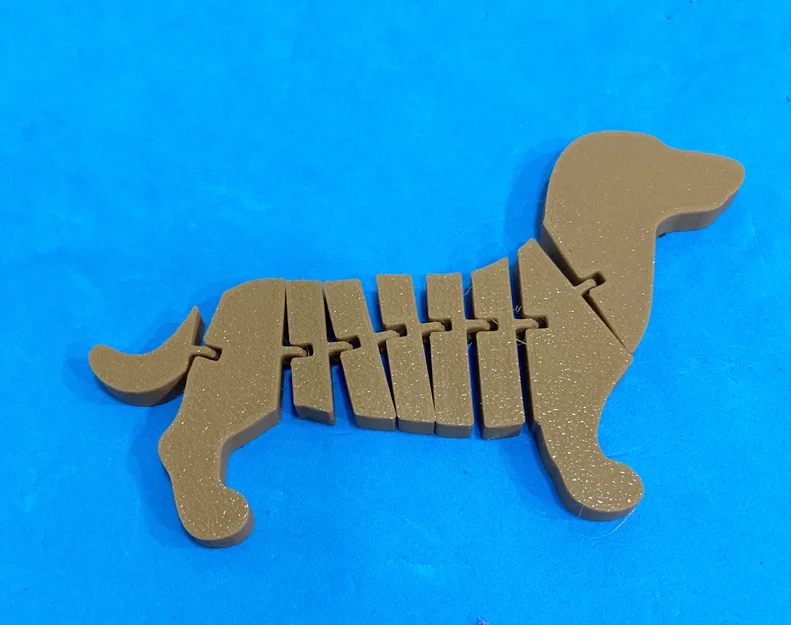 Mô hình chú chó Dachshund khớp nối in 3D linh hoạt - Image 3