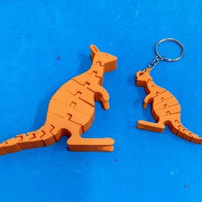 Mô hình chú chuột túi Articulated Kangaroo in 3D linh hoạt