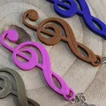 Móc khóa hình khóa Sol (Treble clef) in 3D độc đáo - Thumbnail 1
