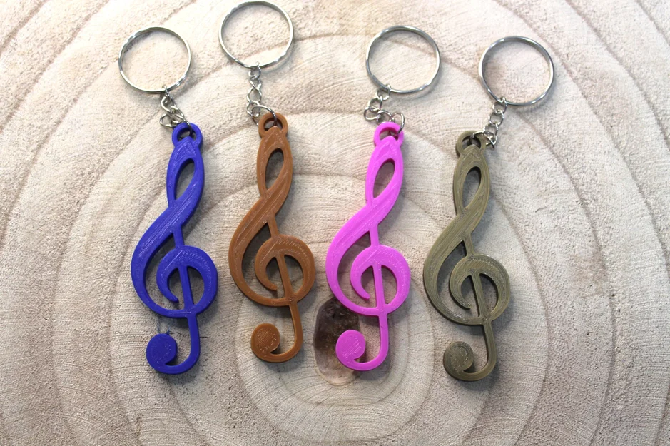 Móc khóa hình khóa Sol (Treble clef) in 3D độc đáo - Image 2
