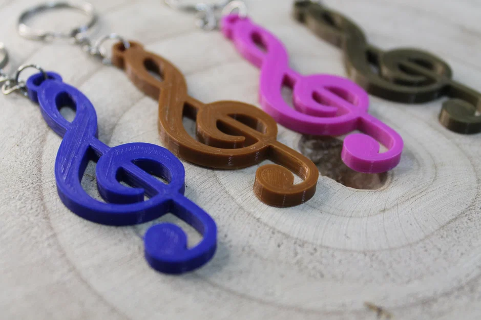Móc khóa hình khóa Sol (Treble clef) in 3D độc đáo - Image 3