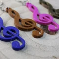 Móc khóa hình khóa Sol (Treble clef) in 3D độc đáo - Thumbnail 3