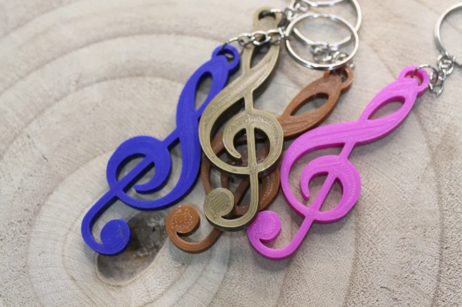 Móc khóa hình khóa Sol (Treble clef) in 3D độc đáo - Image 4