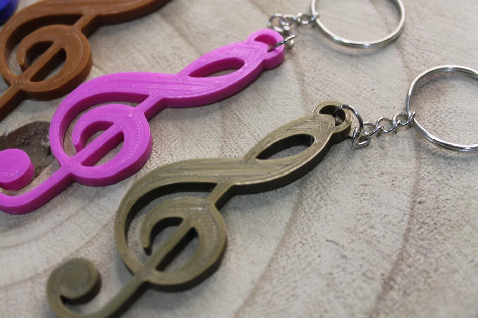 Móc khóa hình khóa Sol (Treble clef) in 3D độc đáo - Image 5