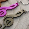 Móc khóa hình khóa Sol (Treble clef) in 3D độc đáo - Thumbnail 5