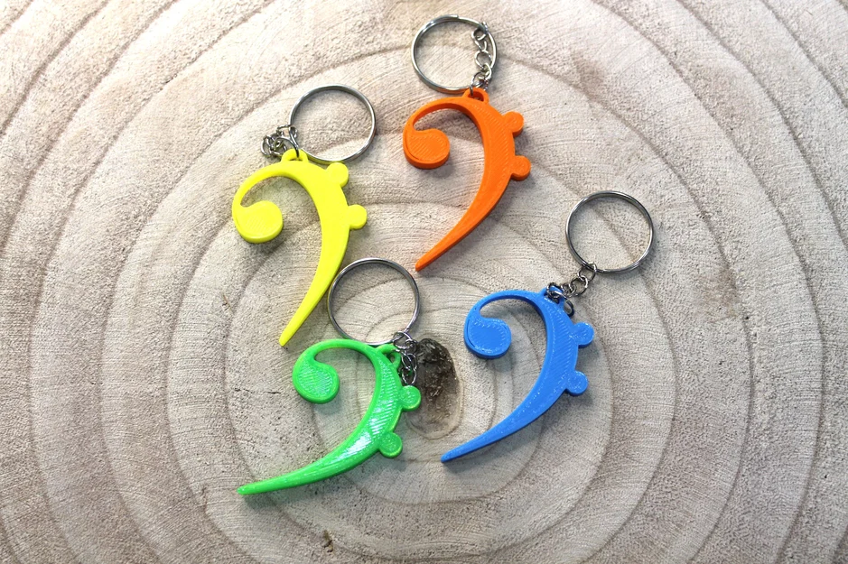 Móc khóa hình khóa Fa (Bass Clef) độc đáo cho người yêu nhạc - Image 3