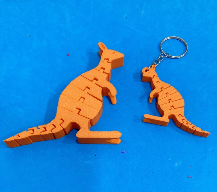 Mô hình móc khóa chuột túi kangaroo 3D linh hoạt cực dễ thương - Image 2