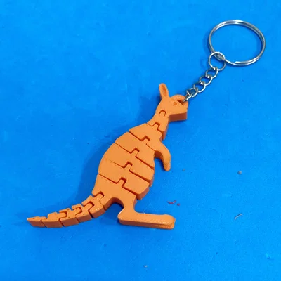 Mô hình móc khóa chuột túi kangaroo 3D linh hoạt cực dễ thương