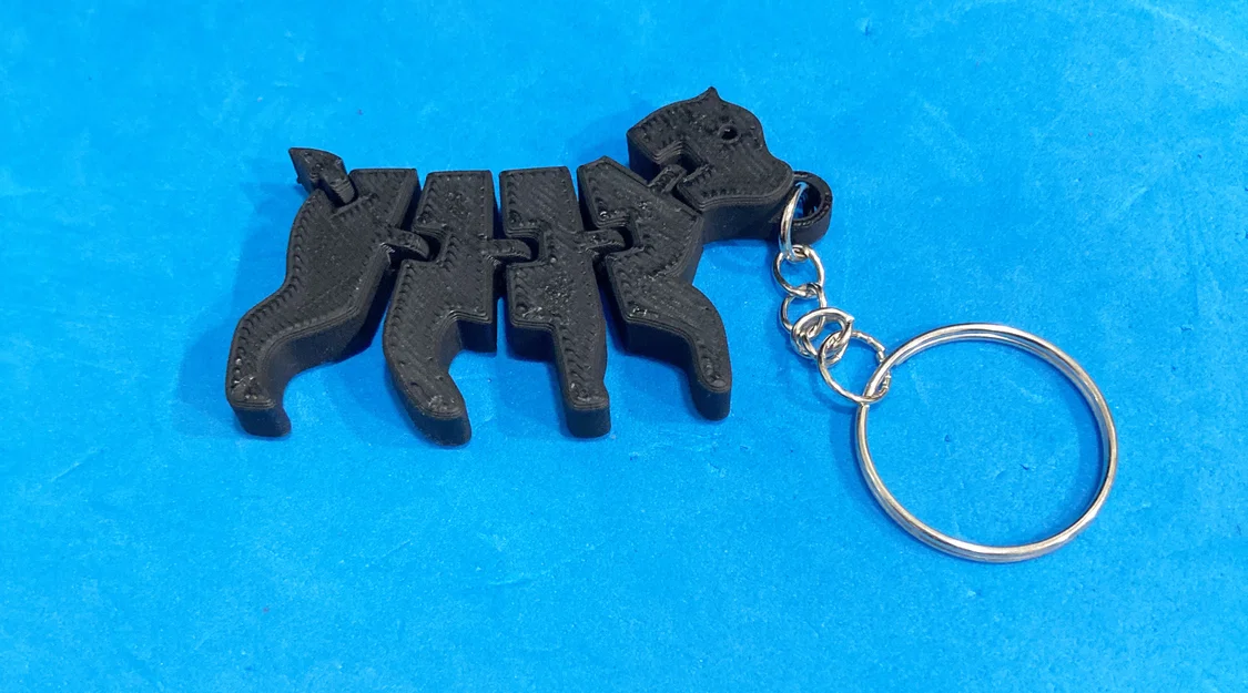 Móc khóa chú chó khớp nối (Articulated Dog Keychain) in 3D dễ thương - Image 2