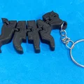 Móc khóa chú chó khớp nối (Articulated Dog Keychain) in 3D dễ thương - Thumbnail 2