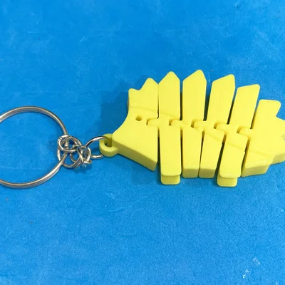 Móc khóa chú nhím 3D cử động linh hoạt (Articulated Hedgehog Keychain)