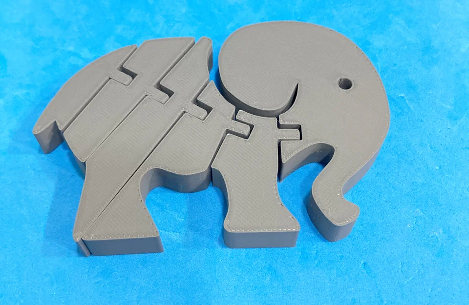 Mô hình chú voi khớp nối 3D linh hoạt (Articulated Elephant) - Image 1