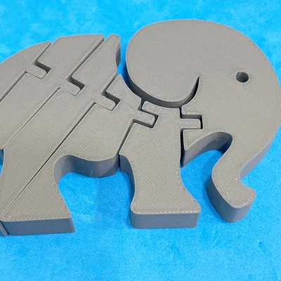 Mô hình chú voi khớp nối 3D linh hoạt (Articulated Elephant)