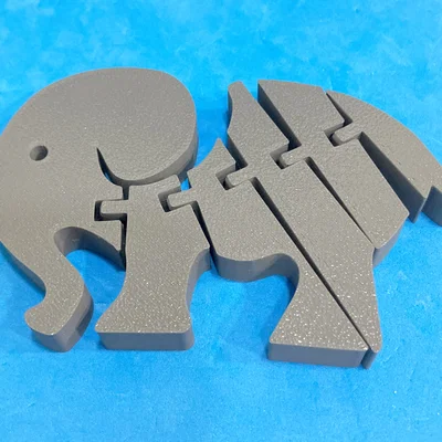 Mô hình chú voi khớp nối 3D linh hoạt (Articulated Elephant)