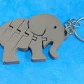 Móc khóa chú voi cử động linh hoạt 3D độc đáo - Thumbnail 1