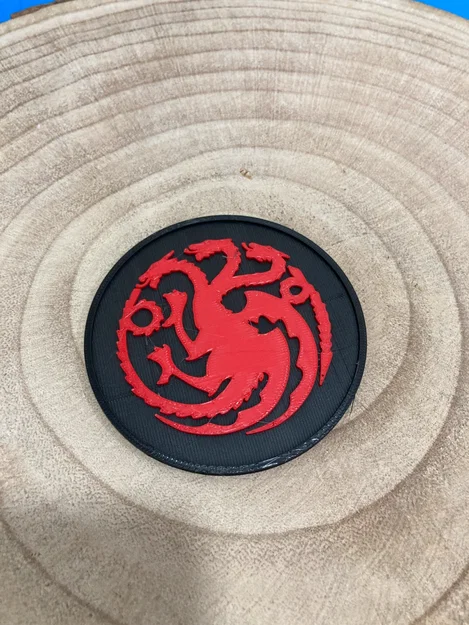 Đế lót ly Game of Thrones biểu tượng nhà Targaryen (3D Print) - Image 1