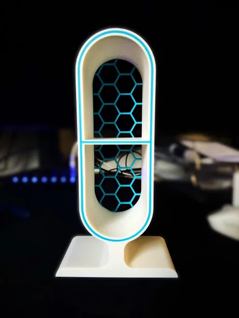 Giá đỡ tai nghe 3D có ngăn chứa đồ và họa tiết lục giác độc đáo - Image 1